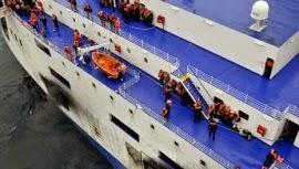 Grecia confirma 4 fallecidos en barco cogió candela.