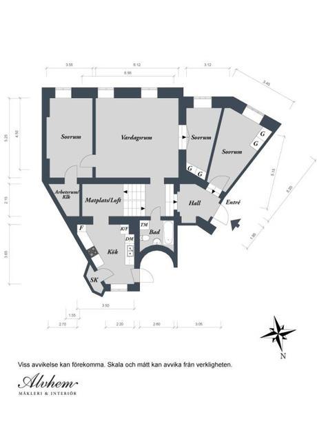 Un piso sueco de planta poco convencional 24