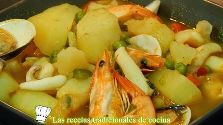 Patatas guisadas a la marinera