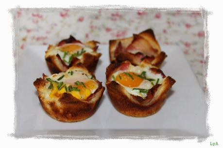 Croque madame muffins... desayuno de vacaciones, de brunch, de Año Nuevo, de domingo... ¡¡para cualquier ocasión!!