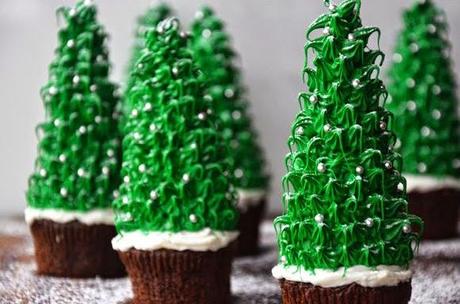 Cupcakes arbolitos de Navidad