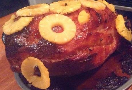 JAMÓN CON PIÑA AL HORNO