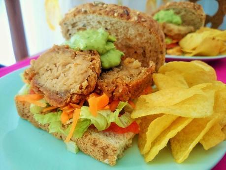 Sandwich de pollo vegano