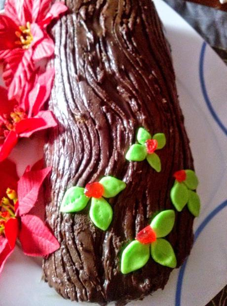 Tronco de Navidad Relleno de Nata