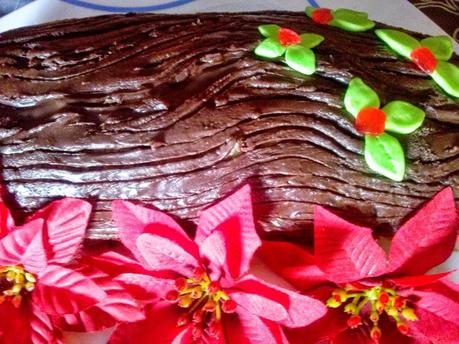 Tronco de Navidad Relleno de Nata