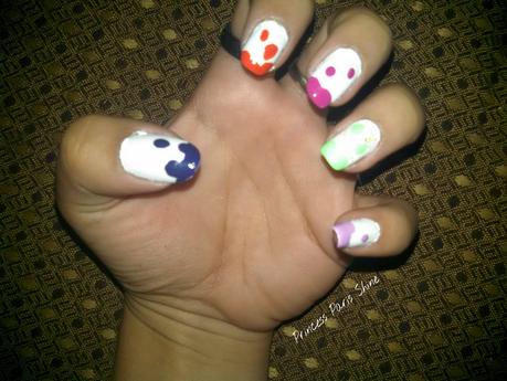 Uñas chorreadas (dripping paint nails)