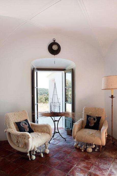 Eugenia Silva en su casa de Extremadura