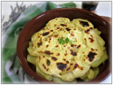 PATATAS AL HORNO CON GRATINADO DE MOSTAZA