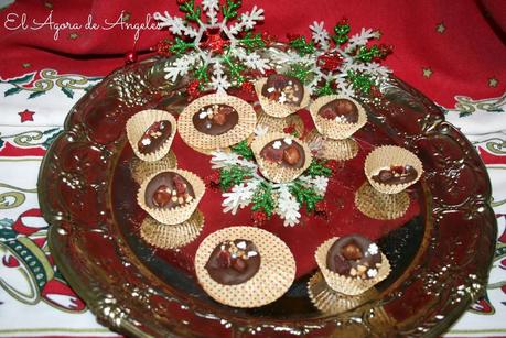 bocaditos de chocolate, frutos secos,Navidad