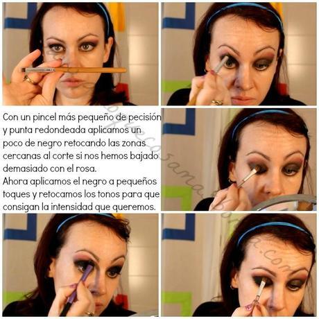 Maquillaje 11: Ahumado en negro y fucsia