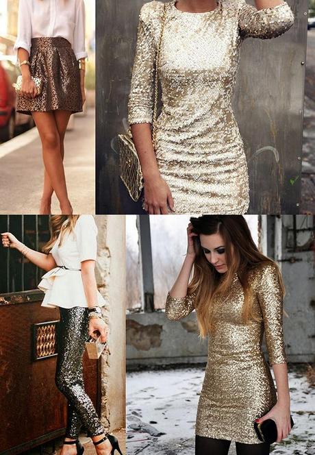 Lentejuelas y metalizados para fin de año