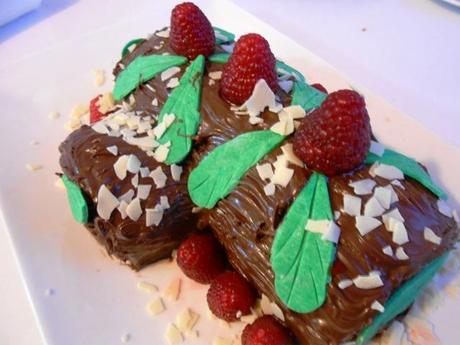 Arrollado dulce bûche de nöel (17)