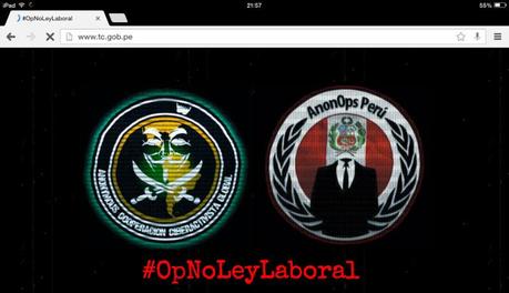 Ley Pulpín: Anonymous ataca portal del Tribunal Constitucional