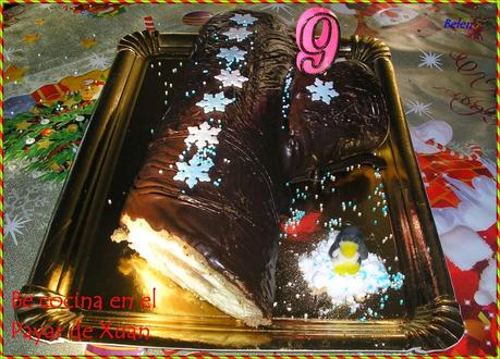 Fin de año y tronco de Navidad