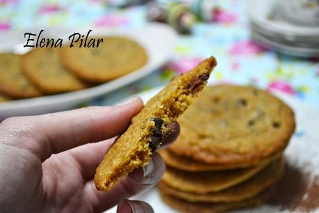 Galletas de azúcar moreno con chips de chocolate... ¡¡Y feliz año!!