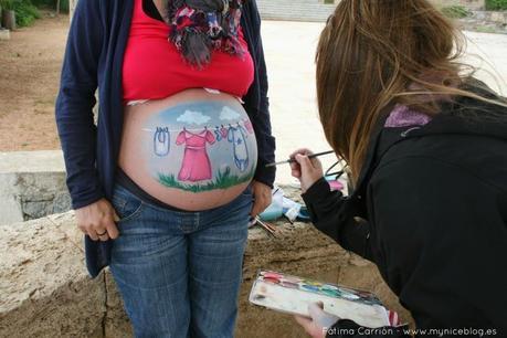 Bodypaint embarazada Fátima Carrión