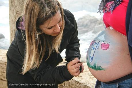 Bodypaint embarazada Fátima Carrión