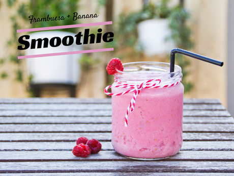 receta smoothie de frambuesa y banana