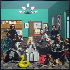 Las Meninas , 1970 ( Equipo crónica )  acrílico sobre lienzo 200 x 200 cm Fundación Juan March.