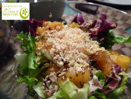 Ensalada navideña con foie y chocolate