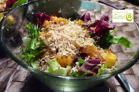 Ensalada navideña con foie y chocolate