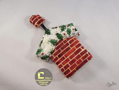 Llavero casita de patchwork