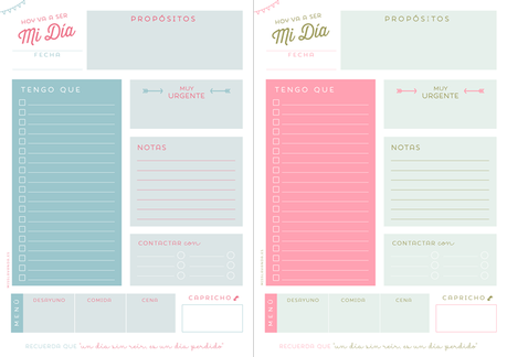 Freebies: Planificador diario para empezar el año a tope Freebies: Planificador diario para empezar el año a tope