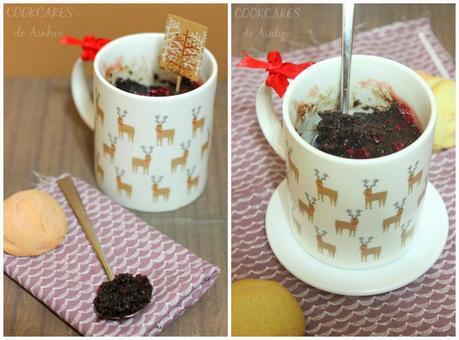MUG CAKE CHOCOLATE FONDANT CON SIROPE DE FRESA MUG CAKE CHOCOLATE FONDANT CON SIROPE DE FRESA