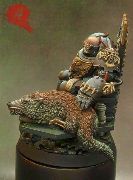 Exterminador Lobo Espacial en el trono,por Arsies