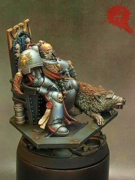 Exterminador Lobo Espacial en el trono,por Arsies