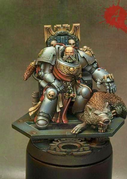 Exterminador Lobo Espacial en el trono,por Arsies