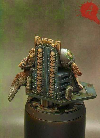 Exterminador Lobo Espacial en el trono,por Arsies