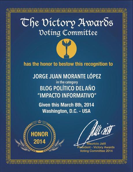 Mención de Honor en los Victory Awards de Marketing Político en la Red