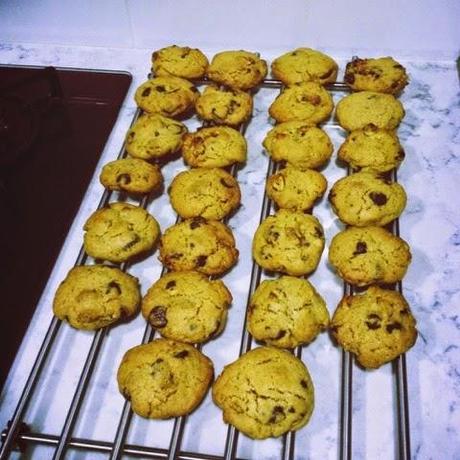 Cookies con chips de chocolate negro y nueces