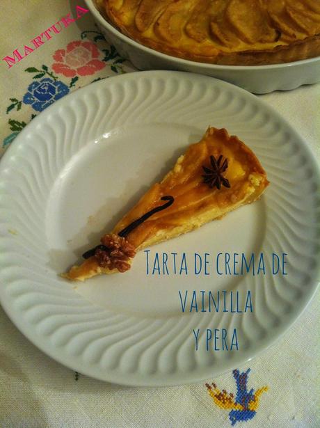 Tarta De Crema De Vainilla Y Pera