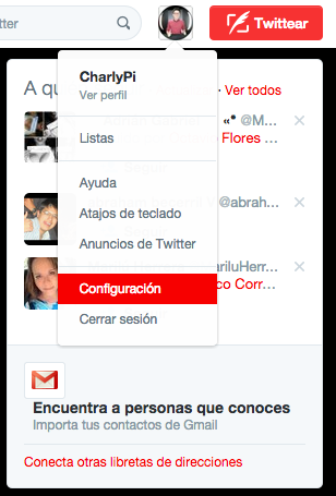 configurar push twitter