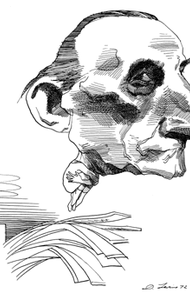 David Levine caricaturista de la historia.