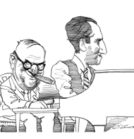 David Levine caricaturista de la historia.