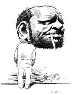 David Levine caricaturista de la historia.