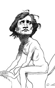 David Levine caricaturista de la historia.