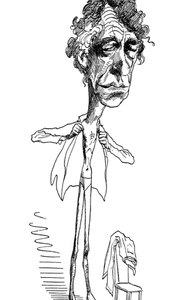 David Levine caricaturista de la historia.