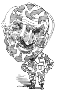 David Levine caricaturista de la historia.