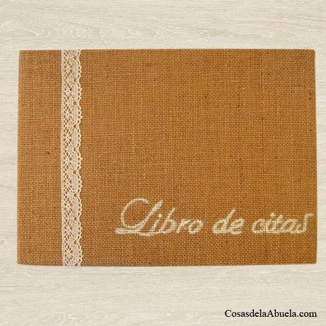 Libro de firmas rustico para una boda en un castillo