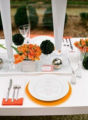 El color mandarina para una boda de verano