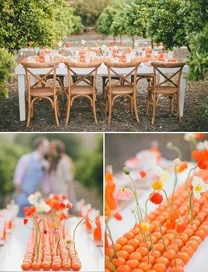 El color mandarina para una boda de verano