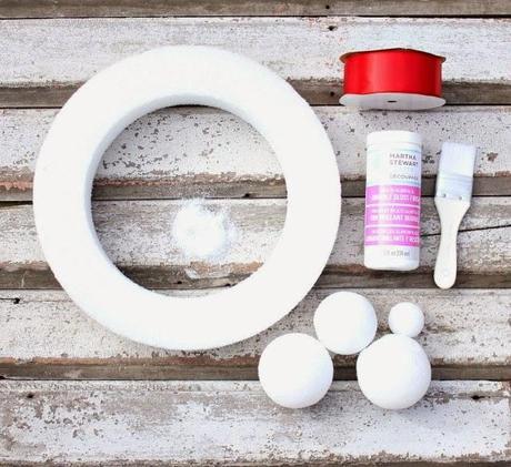 4 ideas DIY de Navidad para hacer con nuestros hijos Corona de bolas de nieve