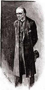 Profesor Moriarty, dibujo de Sidney Paget que acompañaba la edición original de 