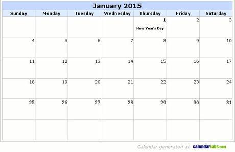 Calendario enero 2015