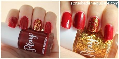 Manicura con los esmaltes Pink Wish Tree de Etude House