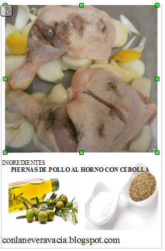 PIERNAS DE POLLO AL HORNO CON CEBOLLA